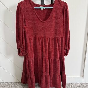 Max Studio Burgundy Knit Top